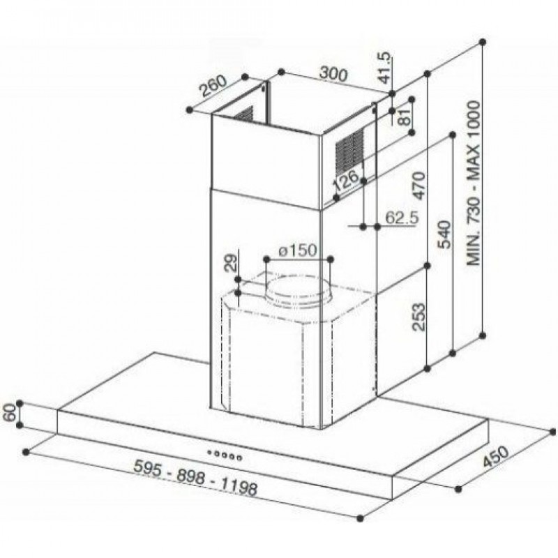 Витяжка Т-подібна Faber STILO SMART X A90 (325.0615.635)