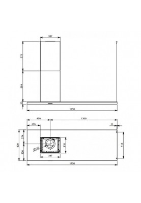 Витяжка Т-подібна Falmec LUMEN IS.175 NRS (LEFT) (CLUI75.E5P2#NEUI490F)