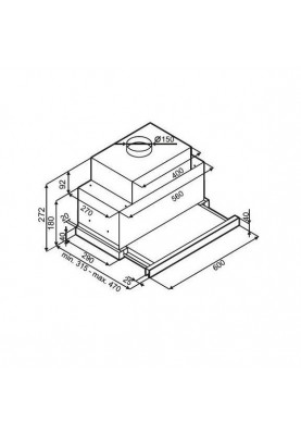 Телескопічна витяжка Best Chef Horizon box 1100 black 60 (4F263B2L7A)