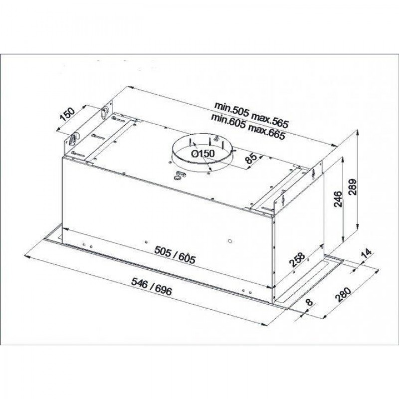 Вбудована витяжка Best Chef Smart box 1000 black 55 (OSKI55J4KR.S3.MC.KSB_BST)