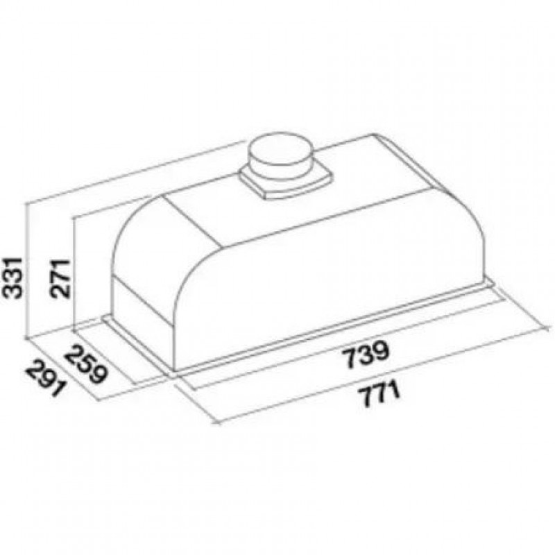 Витяжка вбудована Falmec Burano 70 EP Black 600 (CBIN70.E9P2#ZZZN460F)