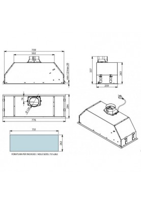 Витяжка вбудована Falmec GRUPPO INCASSO EVO 70 PE (CGIW70.E11P2#ZZZI491F)