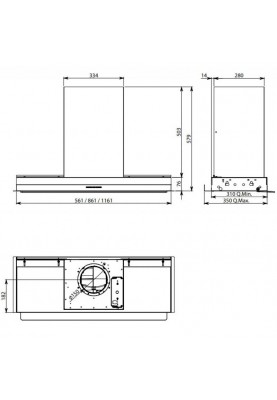 Витяжка вбудована Falmec VIRGOLA NRS 60 EP (CVJN60.E16P2#ZZZ3490F)