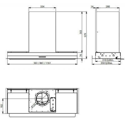Витяжка вбудована Falmec VIRGOLA NRS 60 EP (CVJN60.E16P2#ZZZ3490F)