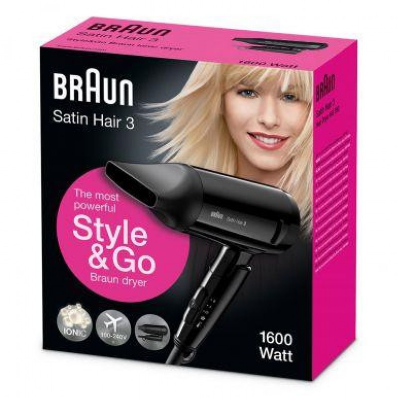 Фен дорожній Braun Satin Hair 3 Style & Go Dryer HD 350