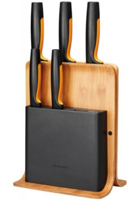 Набір кухонних ножів з бамбуковим блоком Fiskars Functional Form ™ 5 шт 1057552