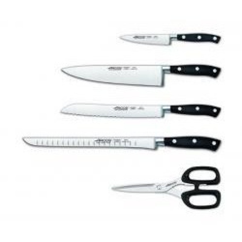 Набір ножів з 5-ти предметів з підставкою Riviera ARCOS (234300)
