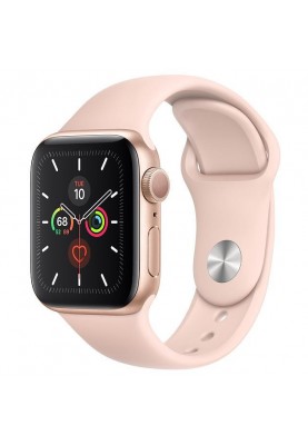 Смарт-годинник Apple Watch Series 5 GPS 40mm Gold Aluminum w. Pink Sand b.-Gold Aluminum (MWV72)