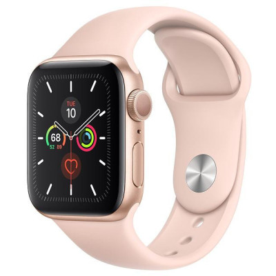 Смарт-годинник Apple Watch Series 5 GPS 40mm Gold Aluminum w. Pink Sand b.-Gold Aluminum (MWV72)