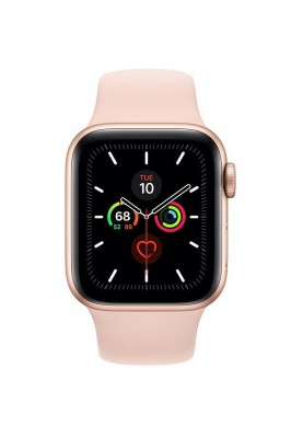 Смарт-годинник Apple Watch Series 5 GPS 40mm Gold Aluminum w. Pink Sand b.-Gold Aluminum (MWV72)