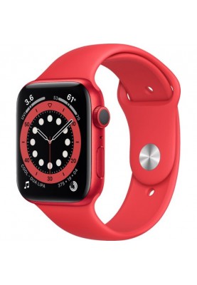 Смарт-годинник Apple Watch Series 6 GPS 44mm Aluminum Case w. (PRODUCT) RED Sport B. (M00M3)