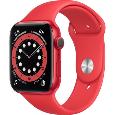 Смарт-годинник Apple Watch Series 6 GPS 44mm Aluminum Case w. (PRODUCT) RED Sport B. (M00M3)
