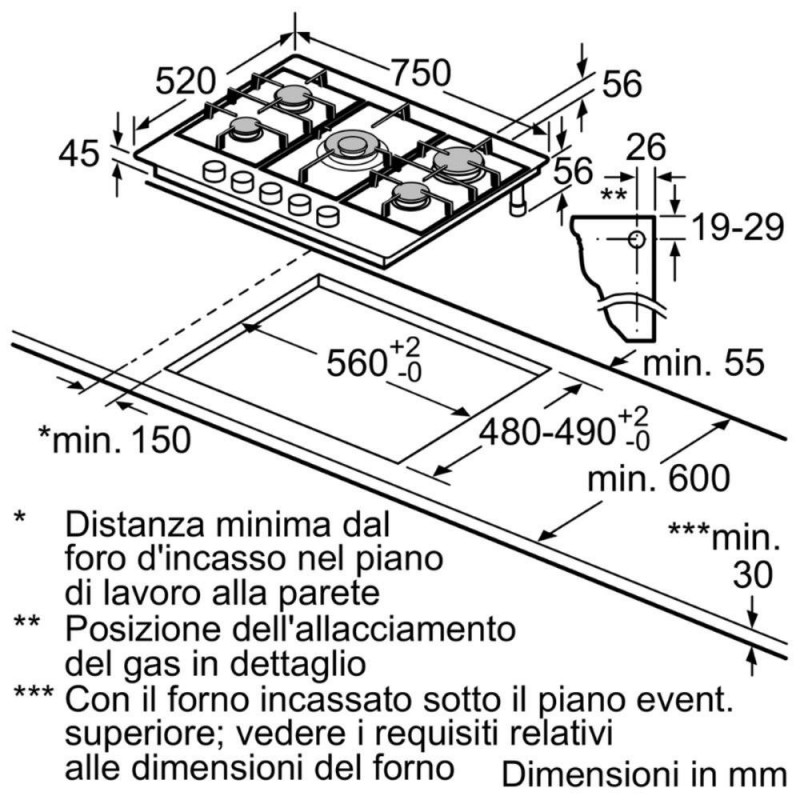 Варильна поверхня газова Bosch PGQ7B5B90