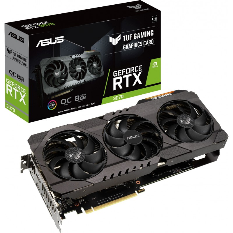 Відеокарта ASUS GeForce RTX3070 8Gb TUF OC GAMING (TUF-RTX3070-O8G-V2-GAMING)