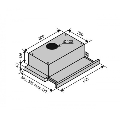 Витяжка Ventolux Garda 60 WH (650) 1M
