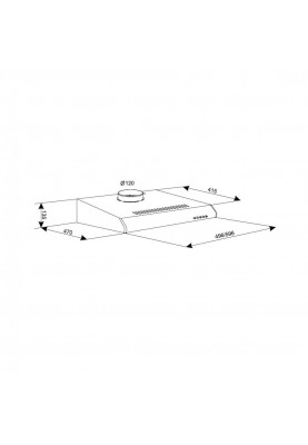 Вытяжка плоская Eleyus Line I 50 WH