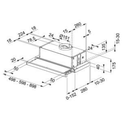 Вытяжка телескопическая Franke Flexa FTC 532L GR/XS (315.0547.794)