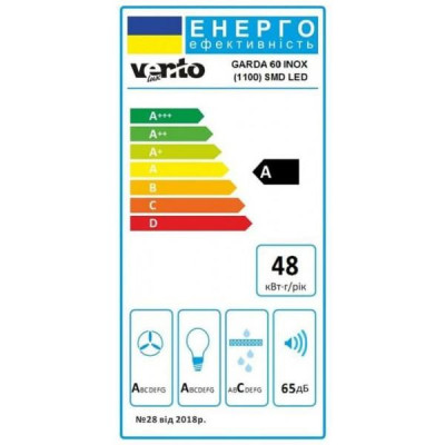 Вытяжка телескопическая Ventolux GARDA 60 INOX (1100) SMD LED