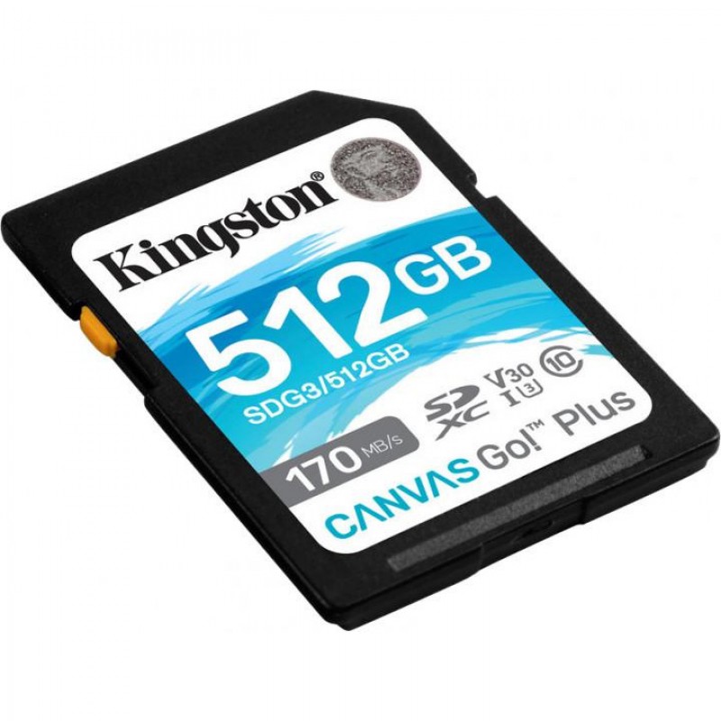 Карта пам'яті Kingston 512 GB SDXC Class 10 UHS-I U3 Canvas Go Plus SDG3/512GB