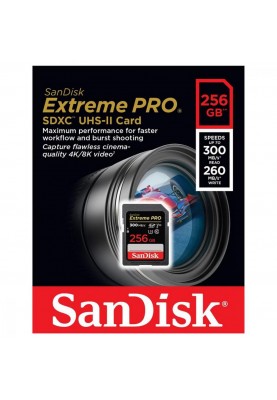 Карта пам'яті SanDisk 256 GB SDXC UHS-II U3 V90 Extreme PRO (SDSDXDK-256G-GN4IN)