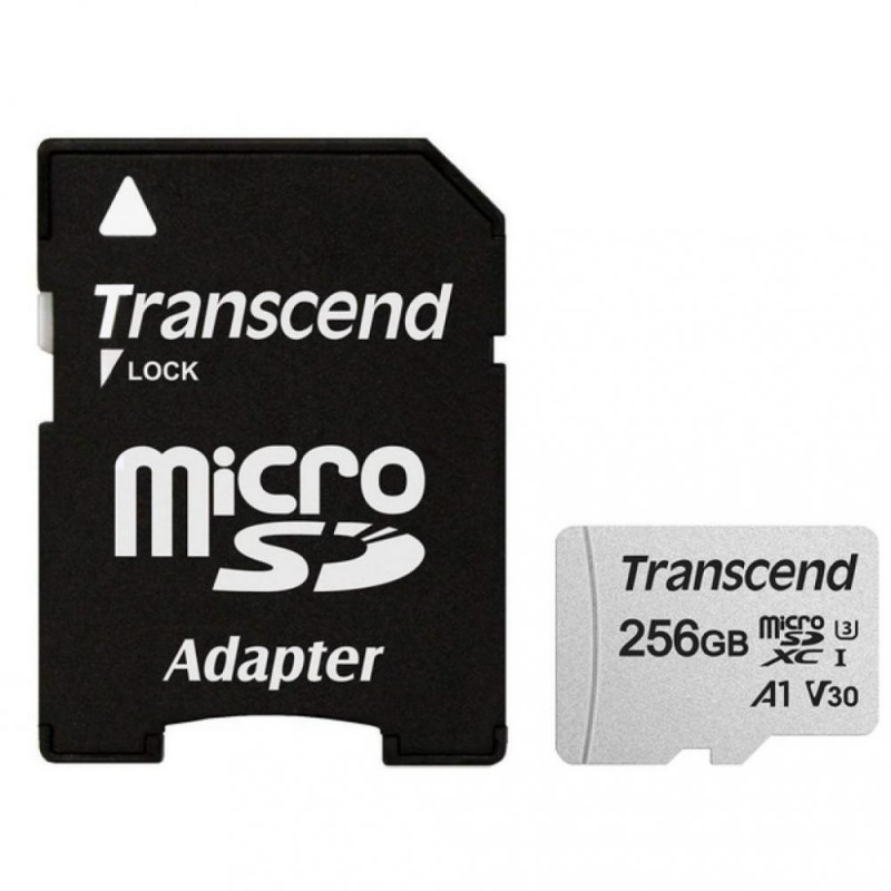 Карта пам'яті Transcend 256 GB microSDXC UHS-I U3 300S + SD Adapter TS256GUSD300S-A