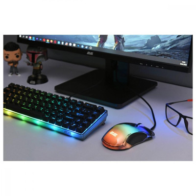 Клавіатура 2E KG345 RGB 68key USB Transparent (2E-KG345TR)