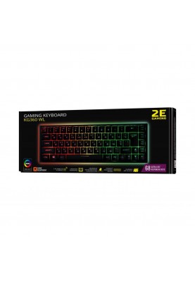 Клавіатура 2E KG360 RGB Wireless Black (2E-KG360UBK)