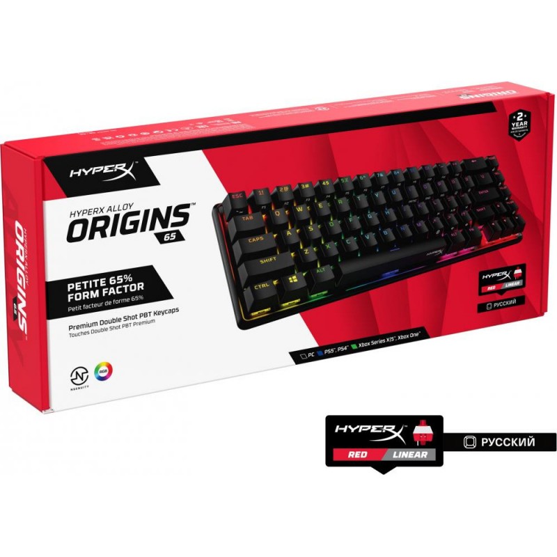 Клавіатура HyperX Alloy Origins 65 HX Red (4P5D6AX)