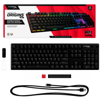 Клавіатура HyperX Alloy Origins PBT RGB Mechnical Red (639N3AA)