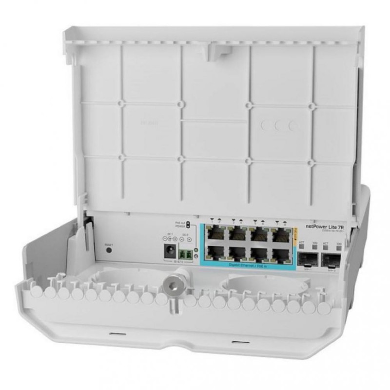 Комутатор некерований Mikrotik netPower Lite 7R CSS610-1Gi-7R-2S+OUT