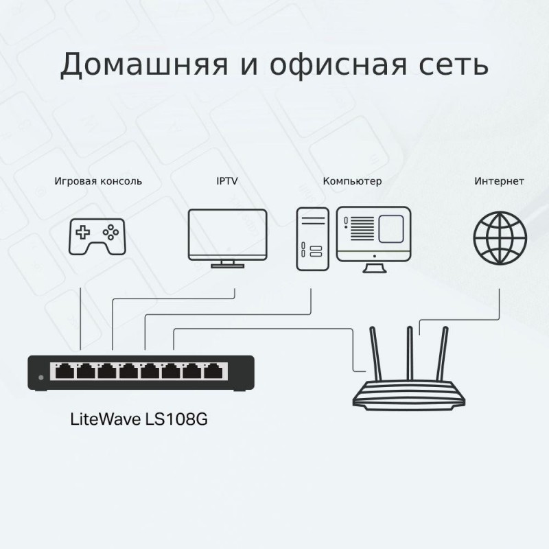 Комутатор некерований TP-Link LS108G