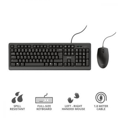 Комплект (клавіатура + миша) Trust Primo USB UA Black (24521)