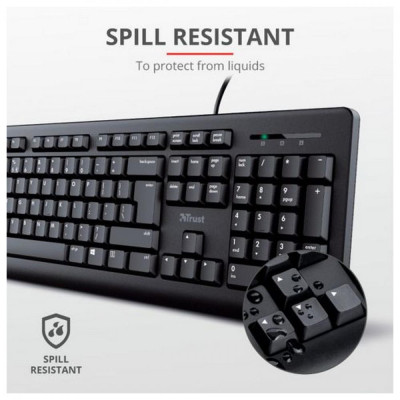 Комплект (клавіатура + миша) Trust Primo USB UA Black (24521)