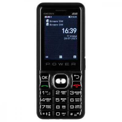Мобільний телефон 2E E240 2023 Black (688130251068)