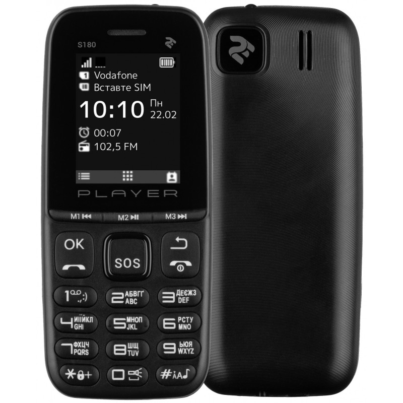 Мобільний телефон 2E S180 2021 DualSim Black