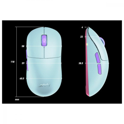 Миша Xtrfy M8 Wireless Frosty Mint (M8W-RGB-MINT)