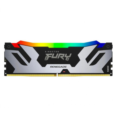 Пам'ять для настільних комп'ютерів Kingston FURY 16 GB DDR5 6400 MHz Renegade Silver RGB (KF564C32RSA-16)
