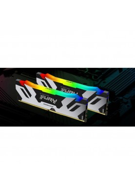 Пам'ять для настільних комп'ютерів Kingston FURY 32 GB (2x16 GB) DDR5 6400 MHz Renegade Silver RGB (KF564C32RSAK2-32)