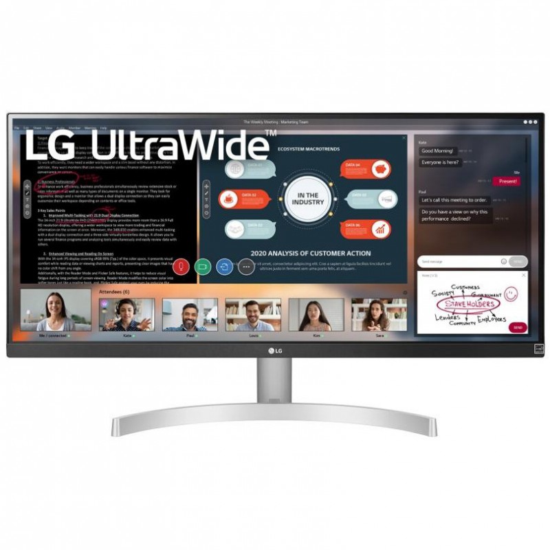 Монітор LG UltraWide 29WN600-W