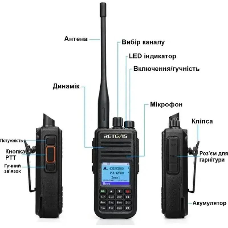 Рація Retevis RT3S black із ШИФРУВАННЯМ