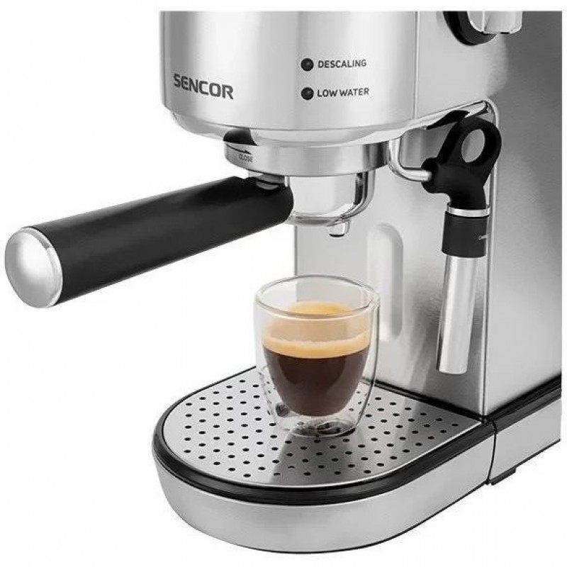 Рожкова кавоварка еспресо Sencor SES 4900SS