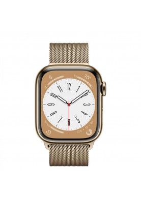 Смарт-годинник Apple Watch Series 8 GPS + Cellular 45mm Gold S. Steel Case w. Milanese Loop Gold (MNKP3/MNKQ3)
