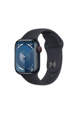 Смарт-годинник Apple Watch Series 9 GPS + Cellular 41mm Midnight Alu. Case w. Midnight Sport Band-S/M (MRHR3)