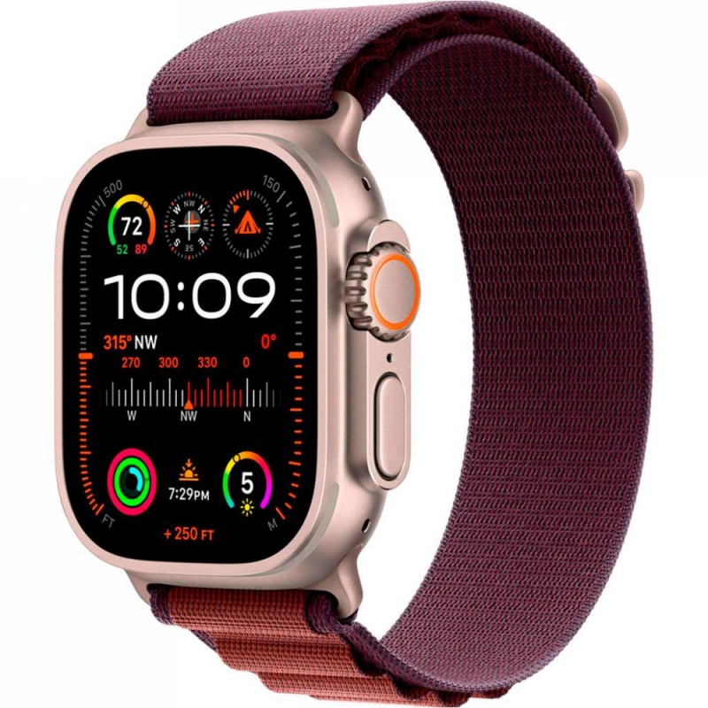 Смарт-годинник Apple Watch Ultra 2 GPS + Cellular 49mm Titanium Case with Indigo Alpine Loop-Large (MREW3)