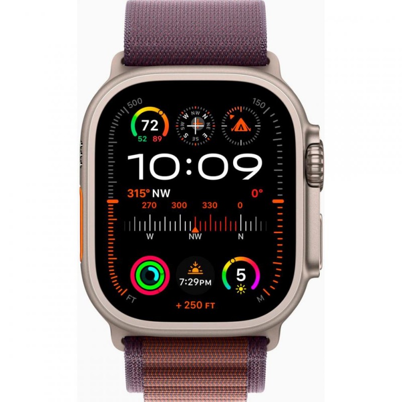 Смарт-годинник Apple Watch Ultra 2 GPS + Cellular 49mm Titanium Case with Indigo Alpine Loop-Large (MREW3)