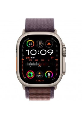 Смарт-годинник Apple Watch Ultra 2 GPS + Cellular 49mm Titanium Case with Indigo Alpine Loop-Medium (MRET3)