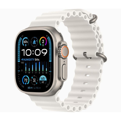 Смарт-годинник Apple Watch Ultra 2 GPS + Cellular 49mm Titanium Case with White Ocean Band (MREJ3)