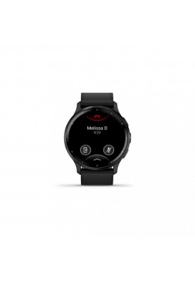 Смарт-годинник Garmin Venu 3 Slate S. Steel Bezel w. Black Case and Leather Band (010-02784-52)