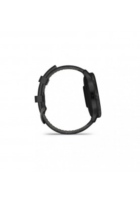 Смарт-годинник Garmin Venu 3 Slate S. Steel Bezel w. Black Case and Leather Band (010-02784-52)