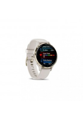 Смарт-годинник Garmin Venu 3S Soft Gold S. Steel Bezel with Ivory Case and S. Band (010-02785-04)